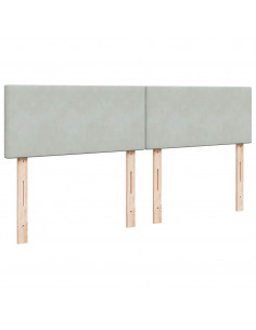 Struttura Letto Pouf con Materasso 200x200 cm in Velluto