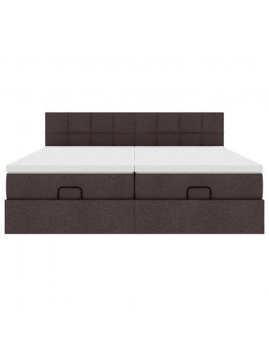 Struttura Letto Pouf con Materassi 160x200 cm in Tessuto