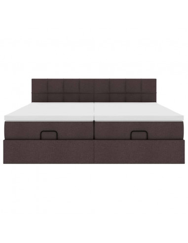 Struttura Letto Pouf con Materassi 160x200 cm in Tessuto