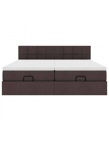 Struttura Letto Pouf con Materassi 160x200 cm in Tessuto