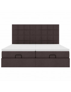 Struttura Letto Pouf con Materassi 160x200 cm in Tessuto 2