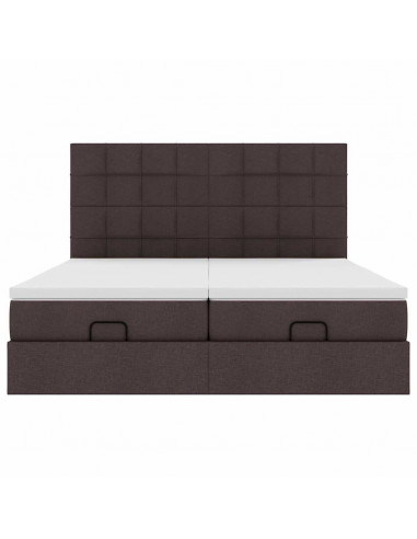 Struttura Letto Pouf con Materassi 160x200 cm in Tessuto