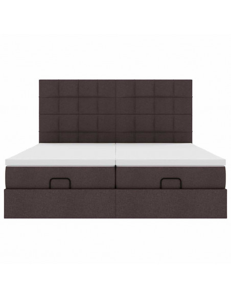 Struttura Letto Pouf con Materassi 160x200 cm in Tessuto