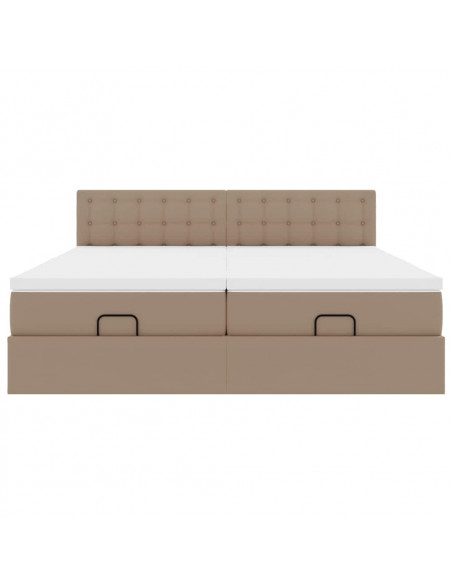 Struttura Letto Pouf con Materassi 160x200 cm Similpelle