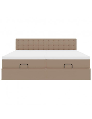 Struttura Letto Pouf con Materassi 160x200 cm Similpelle