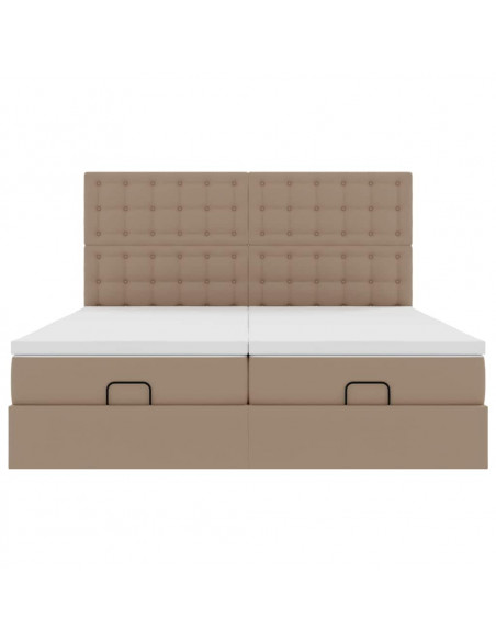 Struttura Letto Pouf con Materassi 160x200 cm Similpelle