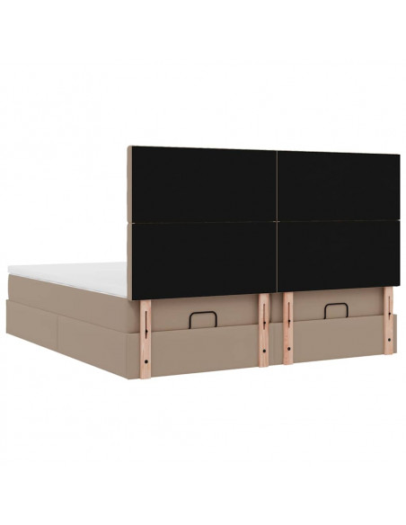 Struttura Letto Pouf con Materassi 160x200 cm Similpelle