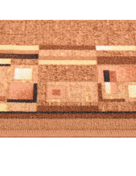 Tappeto Corsia Marrone 67x250 cm Antiscivolo