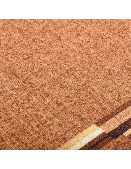 Tappeto Corsia Marrone 67x250 cm Antiscivolo