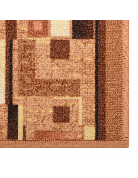 Tappeto Corsia Marrone 67x250 cm Antiscivolo