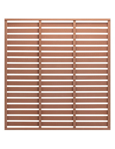 Pannello di Recinzione in WPC 180x180 cm Marrone
