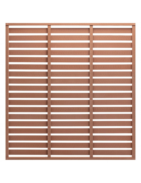 Pannello di Recinzione in WPC 180x180 cm Marrone
