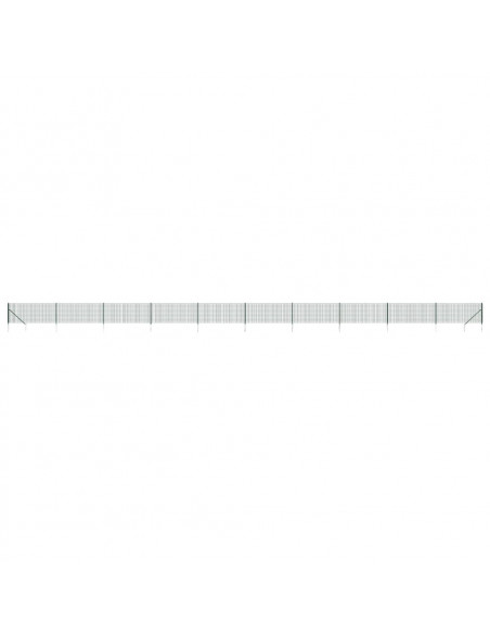 Recinzione Metallica con Picchetti Ancoraggio Verde 1,1x25 m