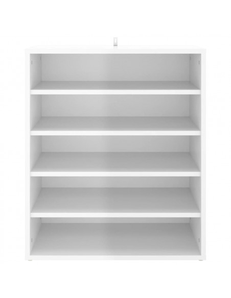 Scarpiera Bianco Lucido 60x35x70 cm in Truciolato