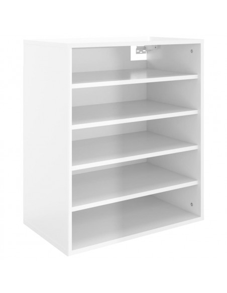 Scarpiera Bianco Lucido 60x35x70 cm in Truciolato