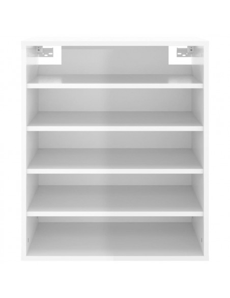 Scarpiera Bianco Lucido 60x35x70 cm in Truciolato