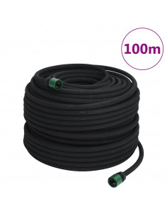 Tubo di Irrigazione da Giardino Nero 0,6" 100 m in Gomma