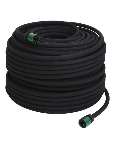 Tubo di Irrigazione da Giardino Nero 0,6" 100 m in Gomma