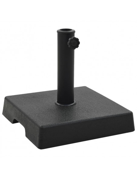 Base per Parasole Quadrata in Poliresina 8 kg Nera