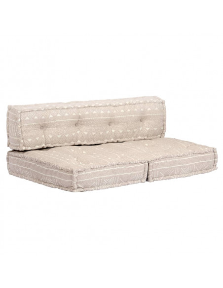 Pouf Beige in Tessuto