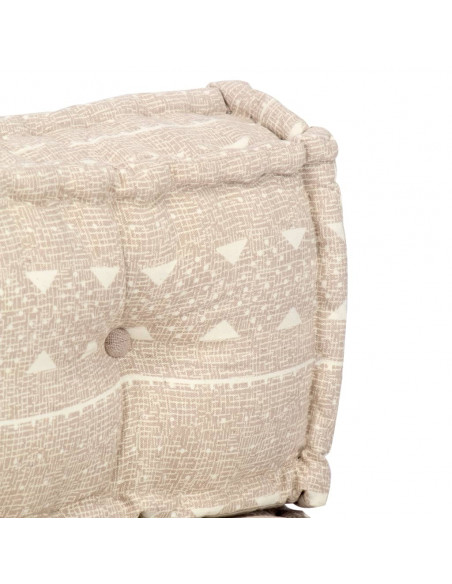 Pouf Beige in Tessuto