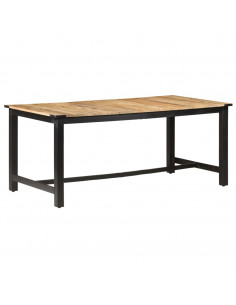 Tavolo da Pranzo 180x90x76 cm Legno Massello di Mango Grezzo 2