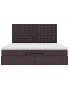 Struttura Letto Pouf con Materasso 160x200 cm in Tessuto 2