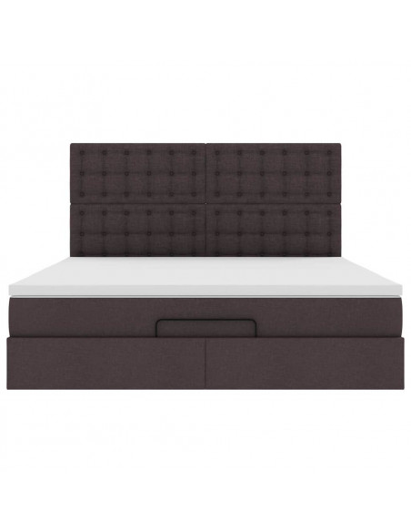 Struttura Letto Pouf con Materasso 160x200 cm in Tessuto