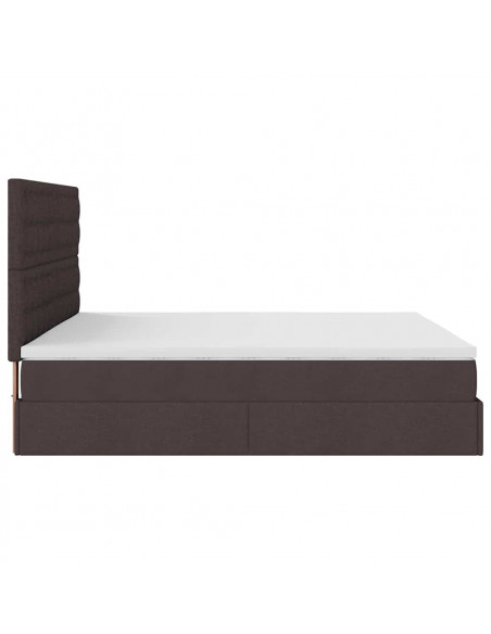 Struttura Letto Pouf con Materasso 160x200 cm in Tessuto