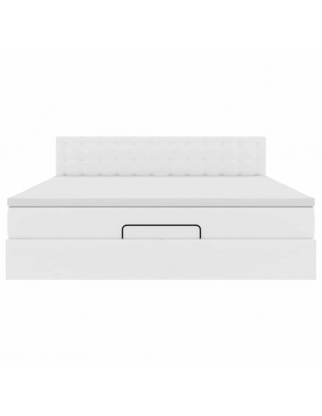 Struttura Letto Pouf con Materasso 160x200 cm Similpelle