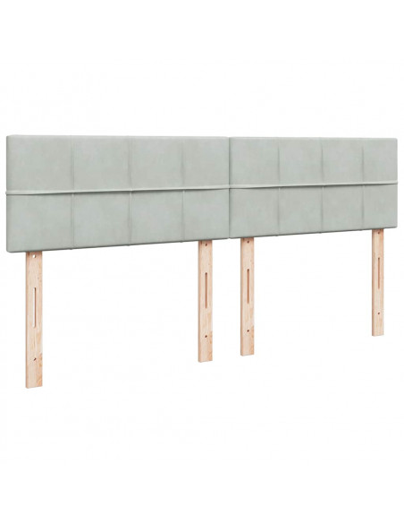 Struttura Letto Pouf con Materasso 200x200 cm in Velluto