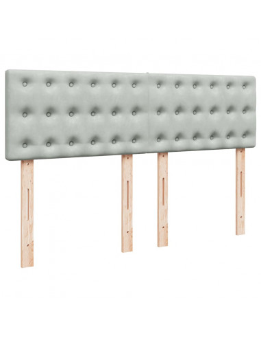 Struttura Letto Pouf con Materasso 140x190 cm Velluto