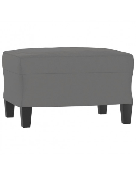 Poggiapiedi Grigio Scuro 60x50x41 cm in Tessuto Microfibra
