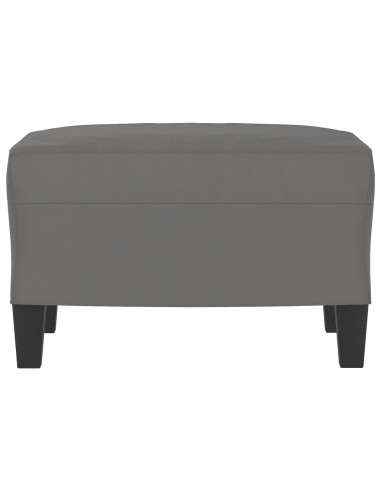 Poggiapiedi Grigio Scuro 60x50x41 cm in Tessuto Microfibra
