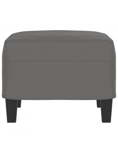 Poggiapiedi Grigio Scuro 60x50x41 cm in Tessuto Microfibra