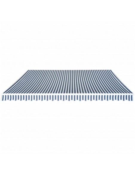 Tenda da Sole Pieghevole Manuale 500 cm Blu/Bianca
