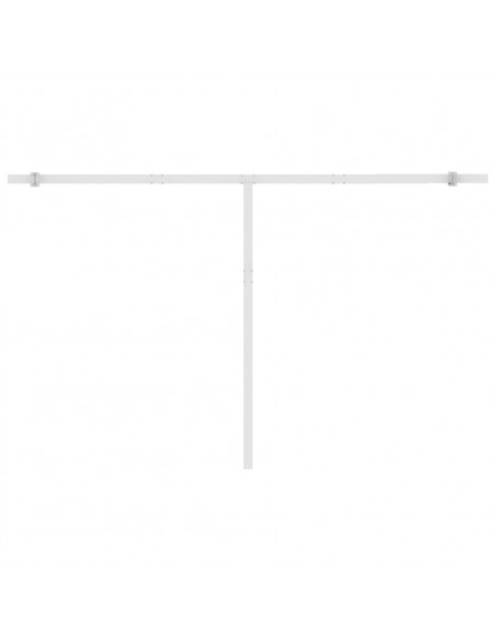 Tenda da Sole Retrattile Manuale con LED 450x300 cm Crema
