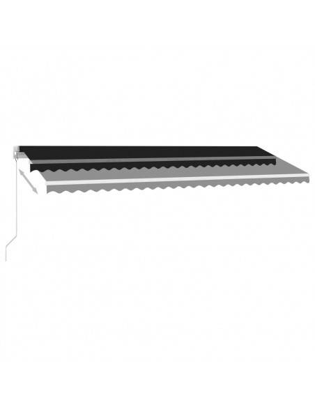 Tenda Sole Retrattile Manuale 500x300 cm Antracite