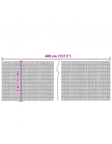 Recinzione da Giardino 400x100 cm Giunco