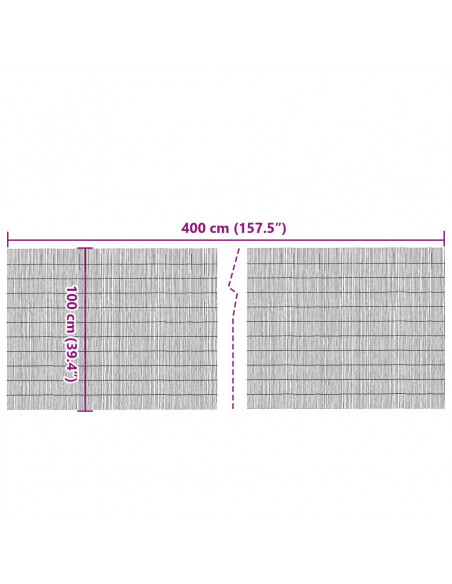 Recinzione da Giardino 400x100 cm Giunco