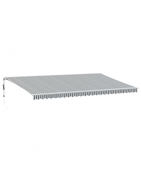 Tenda Sole Retrattile Automatica 600x350 cm Antracite e Bianco