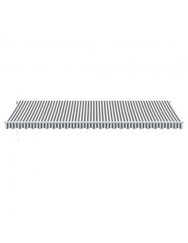 Tenda Sole Retrattile Automatica 600x350 cm Antracite e Bianco