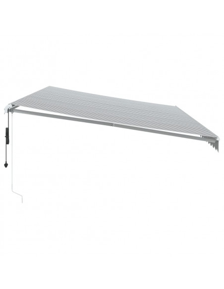 Tenda Sole Retrattile Automatica 600x350 cm Antracite e Bianco