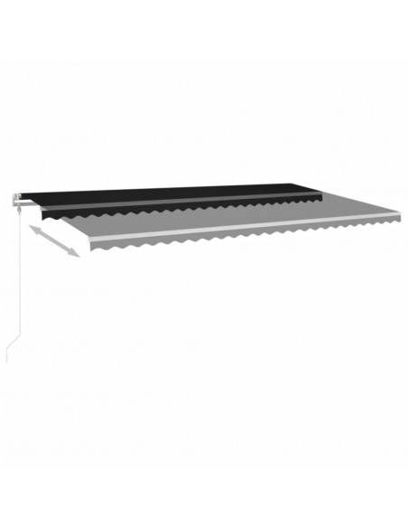 Tenda da Sole Retrattile Automatica 600x350 cm Antracite
