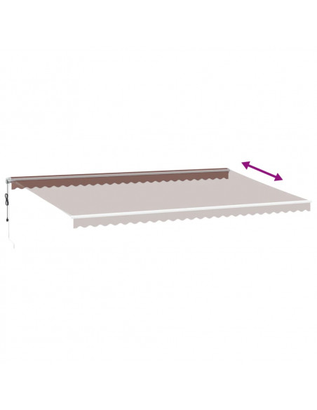 Tenda da Sole Retrattile Automatica Marrone 600x350 cm