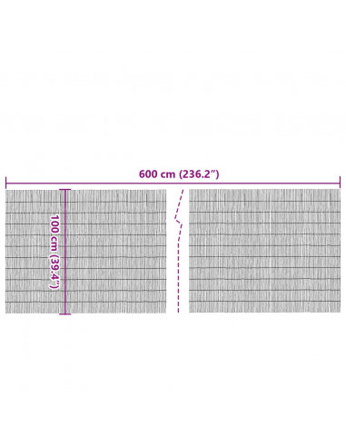 Recinzione da Giardino 600x100 cm Giunco