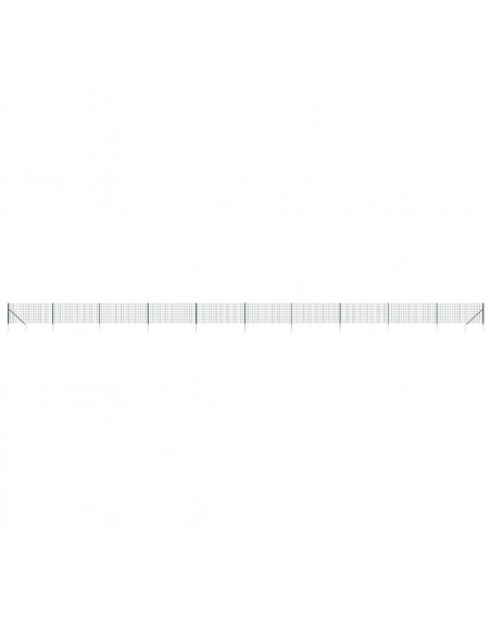 Recinzione Metallica con Picchetti Ancoraggio Verde 1,1x25 m