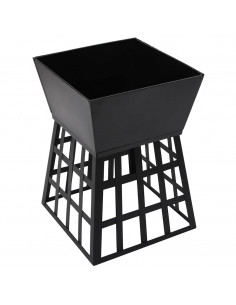 Braciere e Barbecue 2 in 1 34x34x48 cm in Acciaio