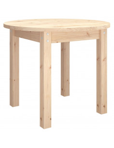 Tavolino da Salotto Ø 55x45 cm in Legno Massello di Pino