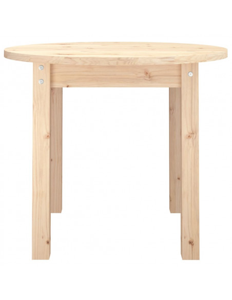 Tavolino da Salotto Ø 55x45 cm in Legno Massello di Pino
